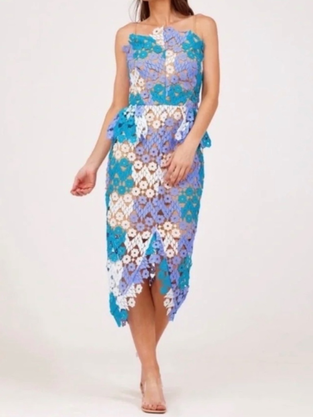 Elliatt Optics Floral Lace Peplum Dress NWT